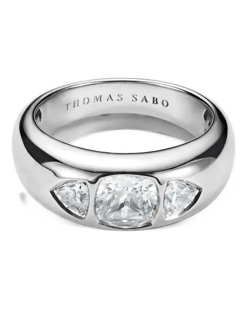 Thomas Sabo Bold Elegance zirconia sterling silver ring - Silber Silber