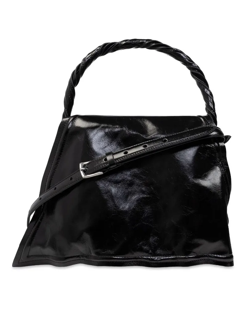 Y/PROJECT Asymmetrische Tote Bag - Schwarz Schwarz