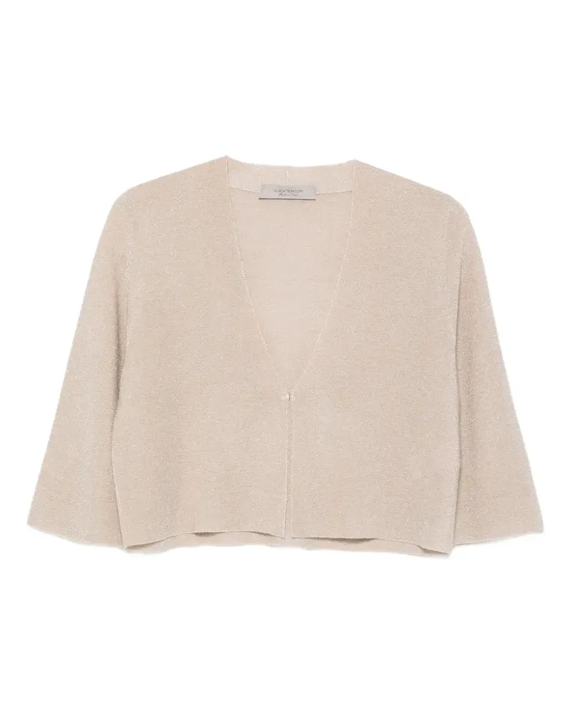 D.EXTERIOR Cropped-Jacke im Metallic-Look - Nude Nude