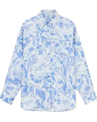 Stella McCartney Hemd mit Sonnenbrillen-Print Blau