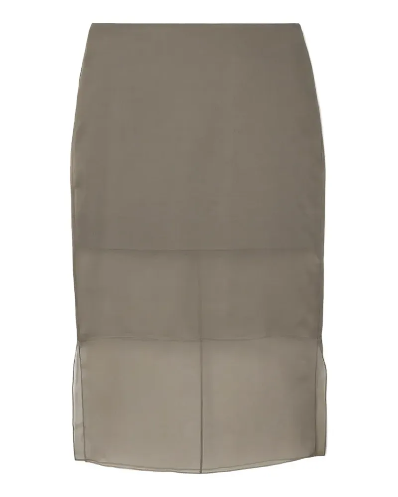 Brandon Maxwell Brett Midirock aus Seidenorganza - Grau Grau