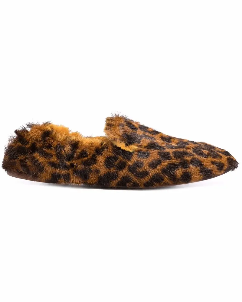 Maison Margiela Slipper mit Print - Braun Braun