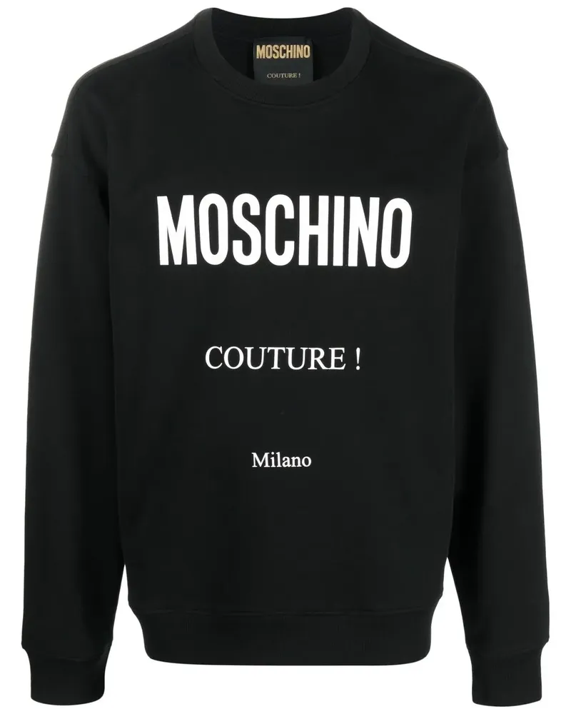 Moschino Pullover mit Logo-Print - Schwarz Schwarz