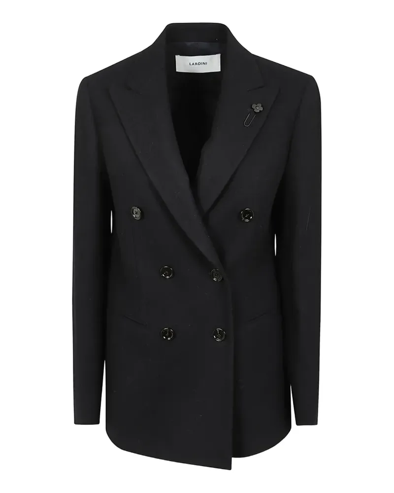 LARDINI double-breasted cashmere blazer - Schwarz Schwarz