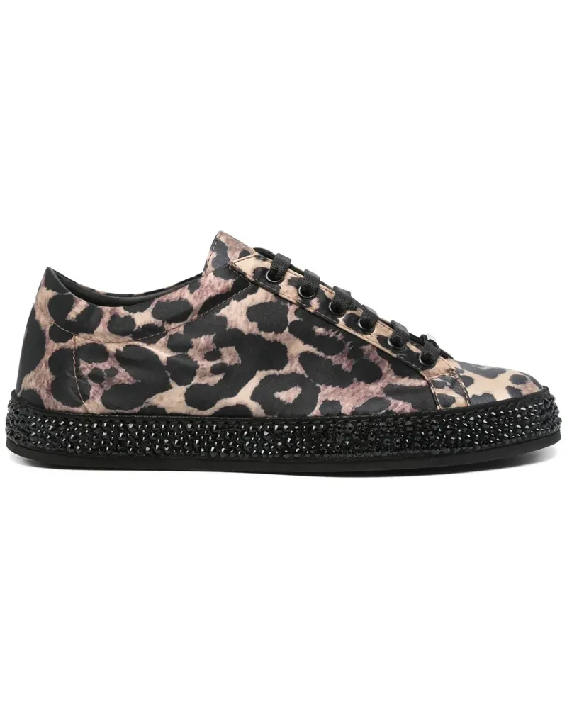 Le Silla Sneakers mit Leoparden-Print - Schwarz Schwarz