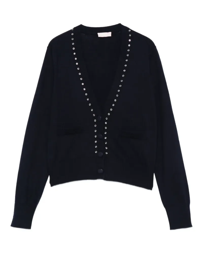 Liu Jo crystal-embellished cardigan - Blau Blau