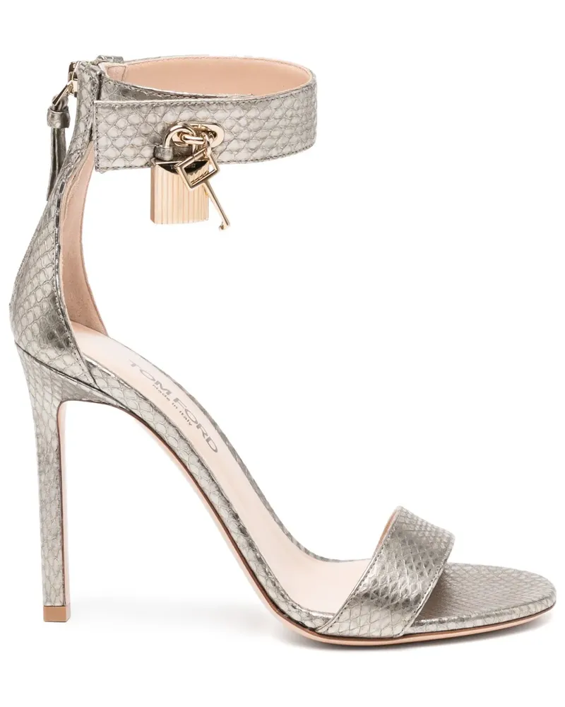 Tom Ford Sandalen 115mm - Silber Silber