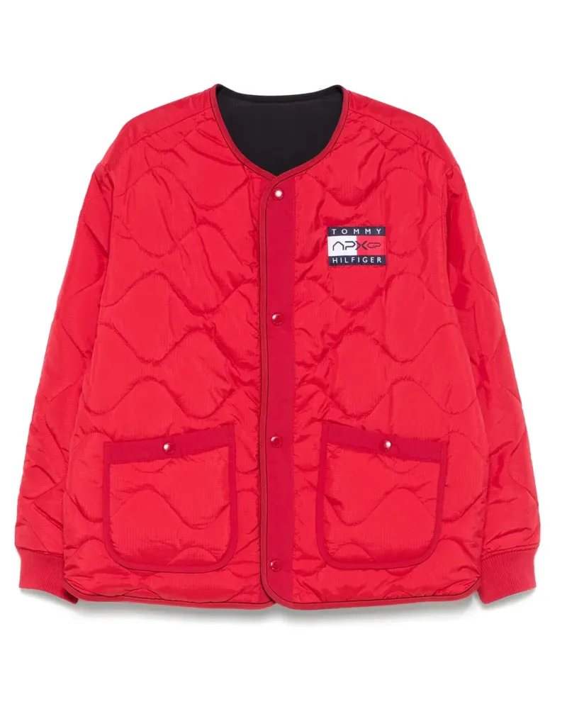 Tommy Hilfiger x Mercedes Bomberjacke mit Logo-Patch - Rot Rot