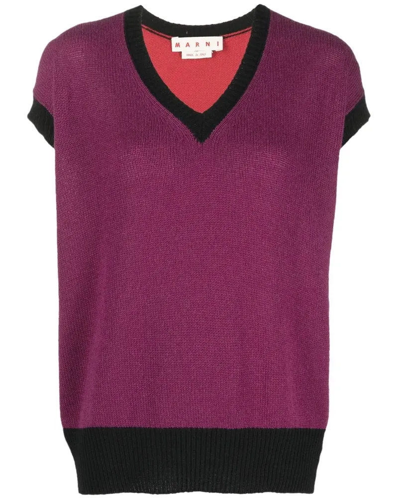 Marni Strickoberteil mit V-Ausschnitt - Violett Violett