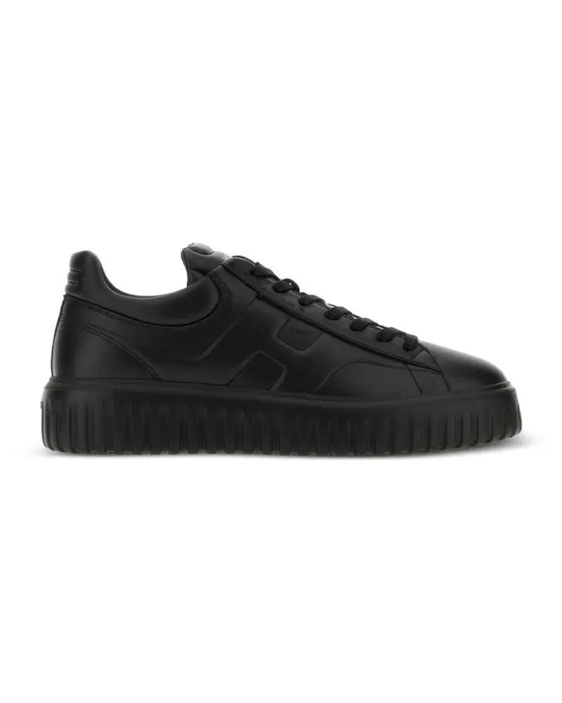 Hogan H-Stripes leather sneakers - Schwarz Schwarz