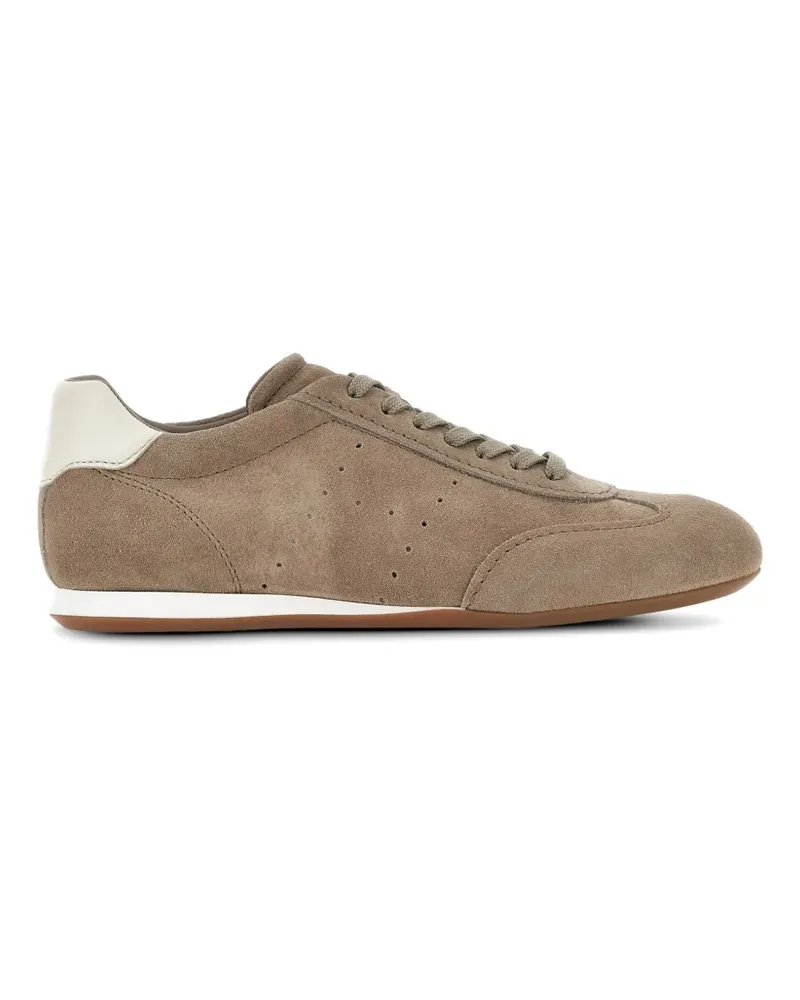 Hogan lace-up fastening leather sneakers - Nude Nude