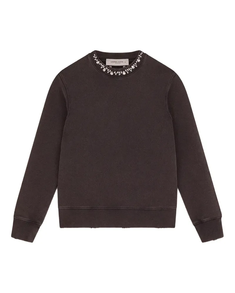 Golden Goose Sweatshirt mit Kristallen - Grau Grau