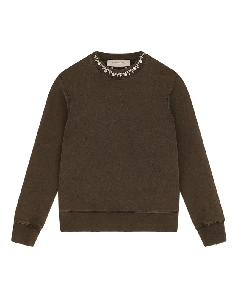 Golden Goose Sweatshirt mit Kristallen - Grau Grau