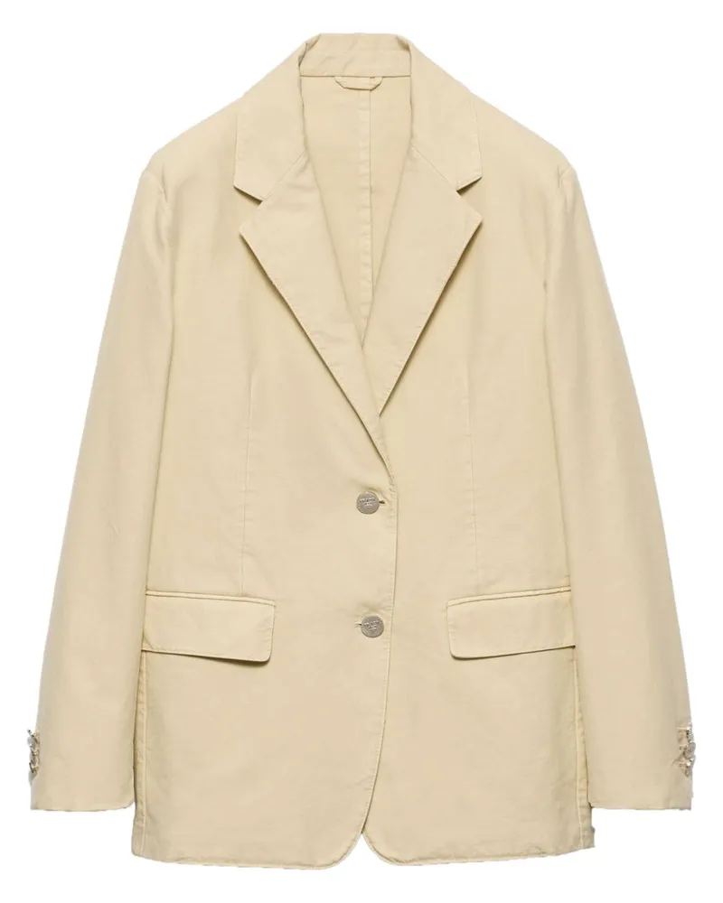 Prada Einreihiger Blazer - Nude Nude