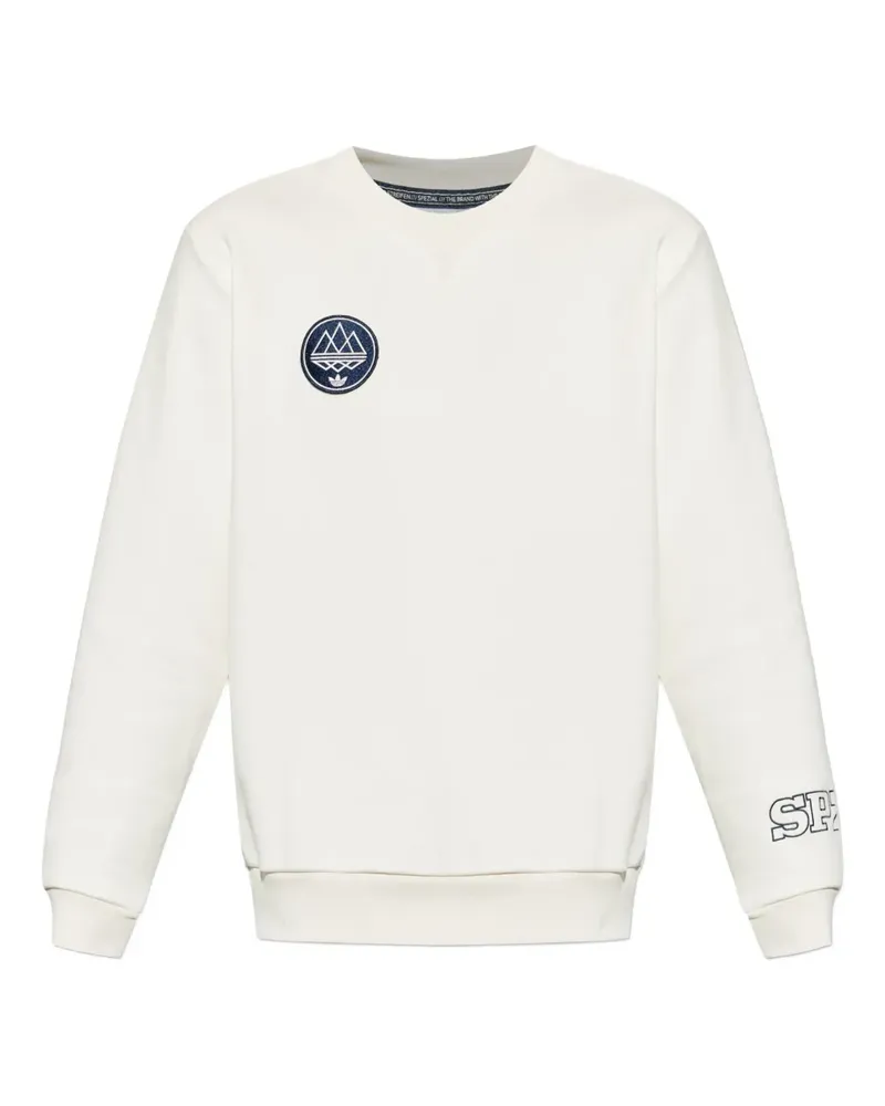 adidas SPZL logo-patch crew-neck sweatshirt - Nude Nude