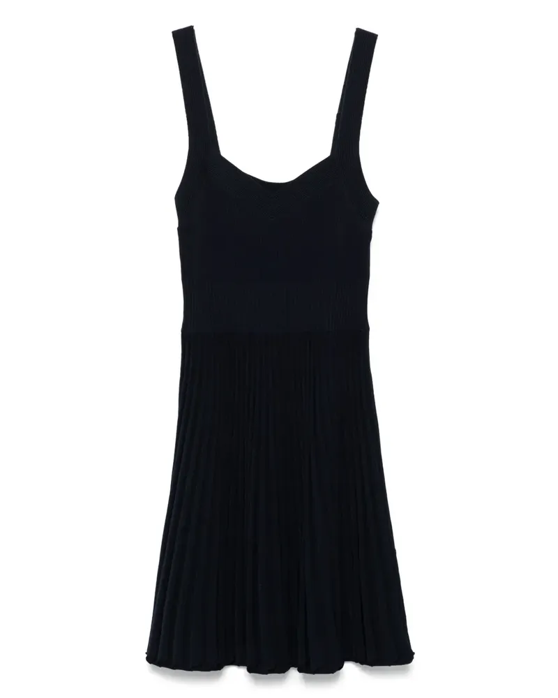 Sandro Minikleid aus geripptem Strick - Blau Blau