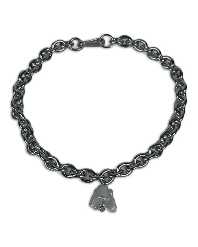 Simone Rocha pearl-pendant chain necklace - Silber Silber