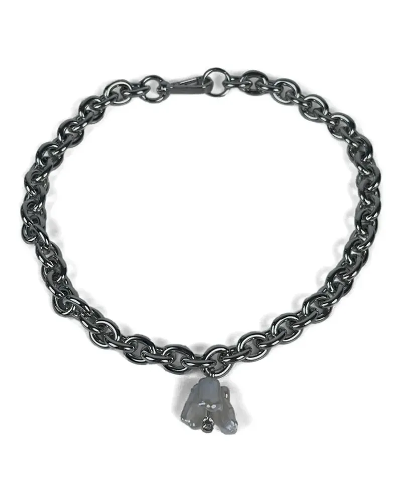 Simone Rocha pearl-pendant chain necklace - Silber Silber