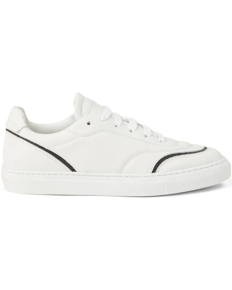 Brunello Cucinelli Sneakers mit Monili-Kette - Weiß Weiß