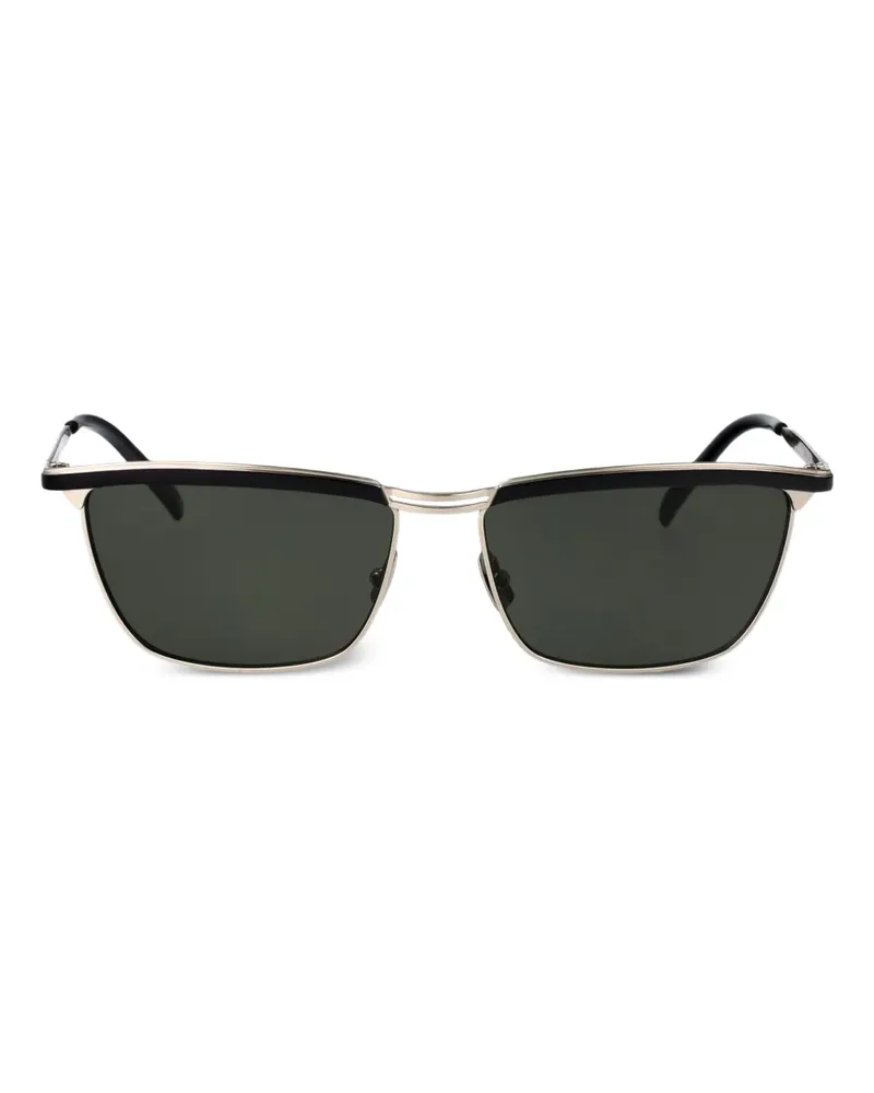 Saint Laurent JOE Sonnenbrille mit eckigem Gestell - Silber Silber
