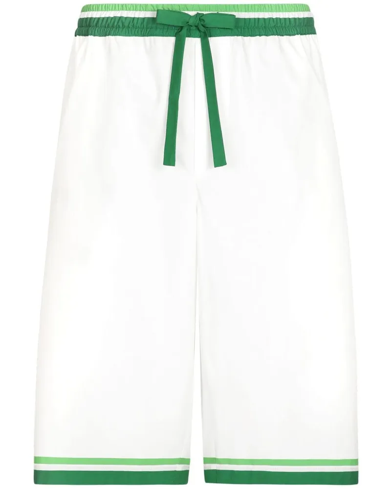 Dolce & Gabbana Shorts mit Majolica-Print - Weiß Weiß