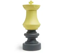 Chess King Figur - Grau