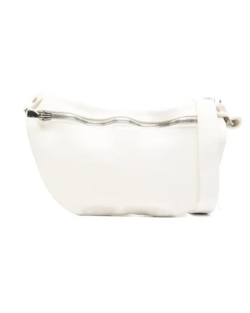 GUIDI Schultertasche mit Reißverschluss - Weiß Weiß