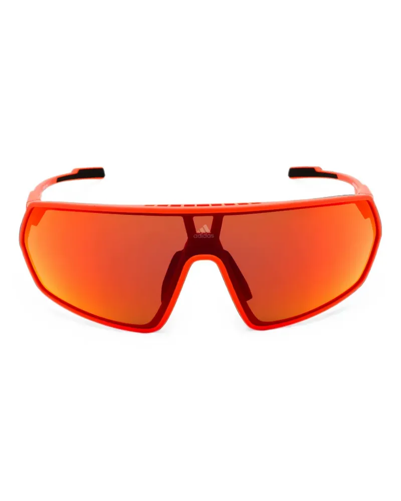 adidas wraparound-frame sunglasses - Orange Orange