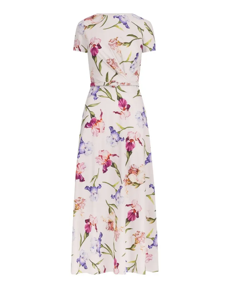 Oscar de la Renta Midikleid mit Gürtel - Nude Nude