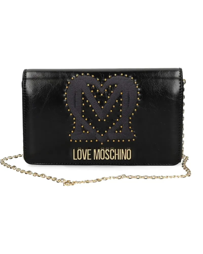 Moschino Umhängetasche mit Nieten - Schwarz Schwarz