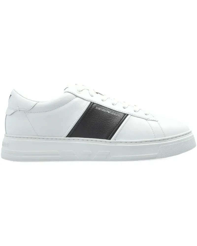 Emporio Armani Sneakers mit Einsätzen - Weiß Weiß