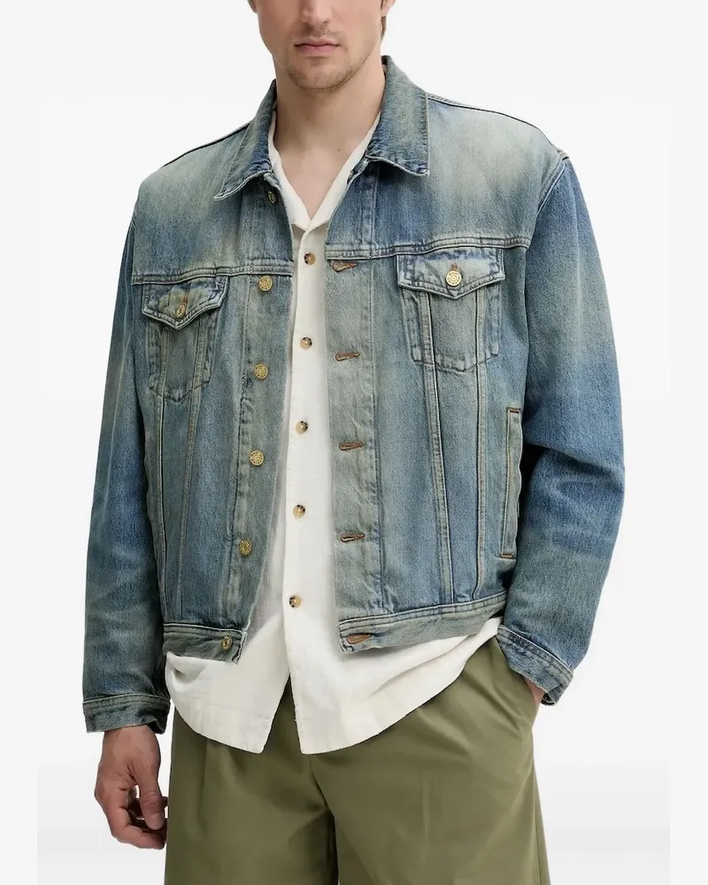 Won Hundred Jeansjacke mit Klappentaschen - Blau Blau
