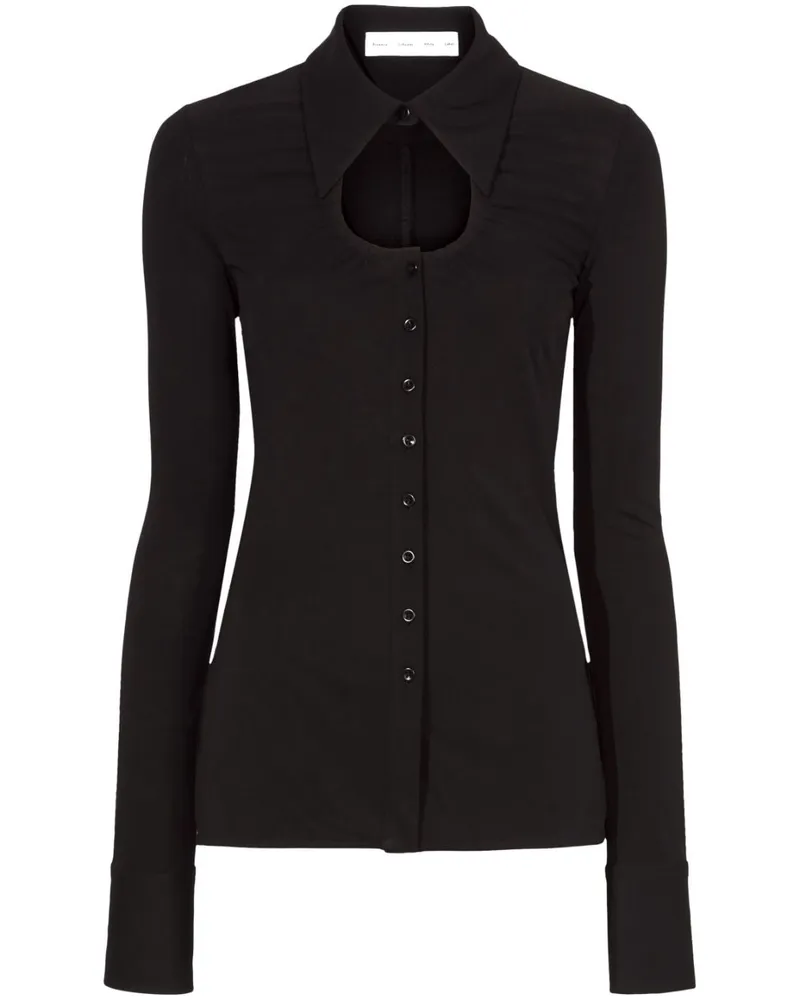Proenza Schouler Hemd mit Cut-Outs - Schwarz Schwarz