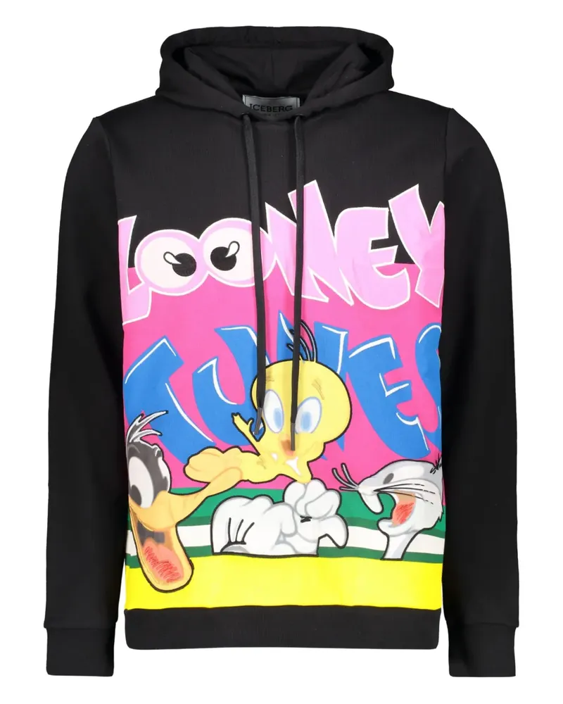 Iceberg Hoodie mit grafischem Print - Schwarz Schwarz