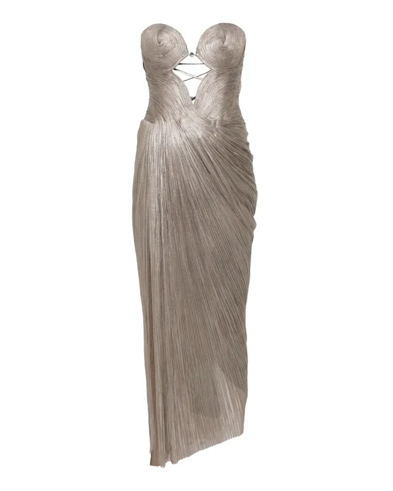 Maria Lucia Hohan Maxikleid mit Cut-Outs und Schnürung - Braun Braun