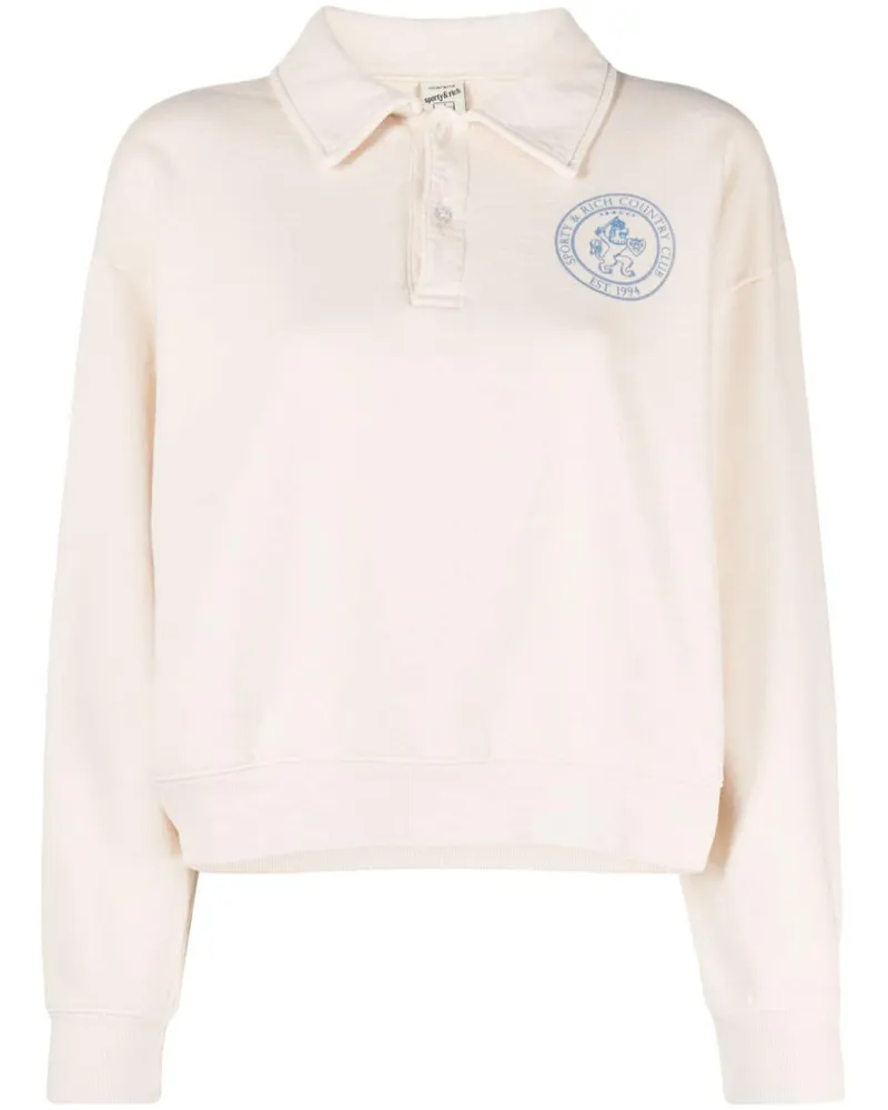 SPORTY & RICH Sweatshirt mit Slogan-Print - Nude Nude