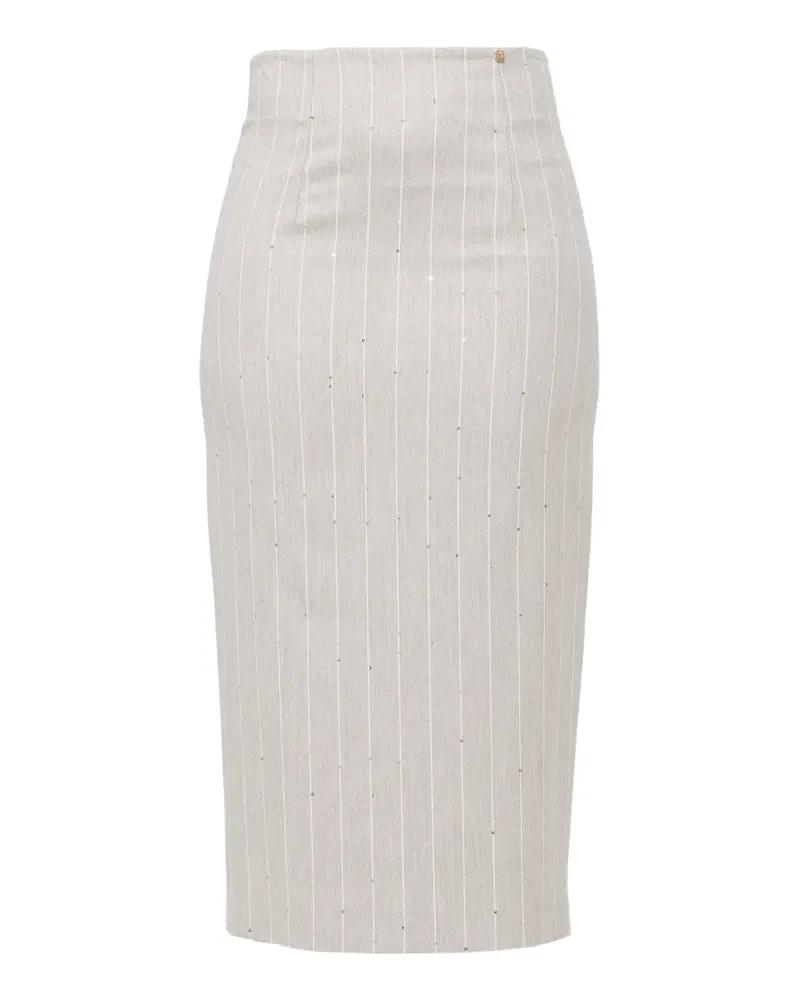 NISSA sequins detail midi skirt - Grau Grau