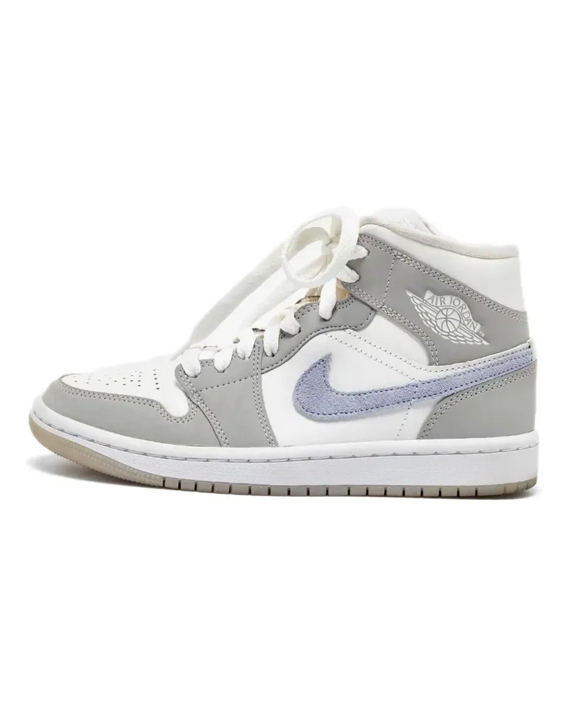 Jordan Air  1 Mid Sneakers - Weiß Weiß