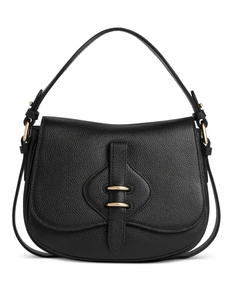 Coccinelle Kleine Mavery Schultertasche mit Schnallendetail - Schwarz Schwarz