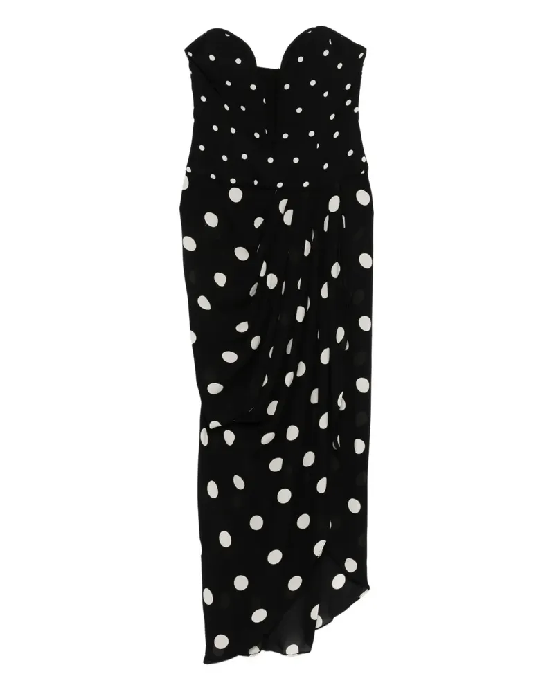 Adriana Degreas polka-dot strapless maxi dress - Schwarz Schwarz