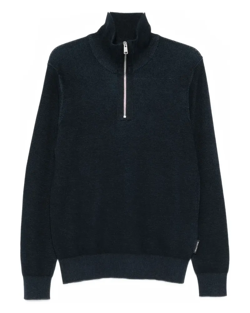 Marc O'Polo zip funnel-neck sweater - Blau Blau