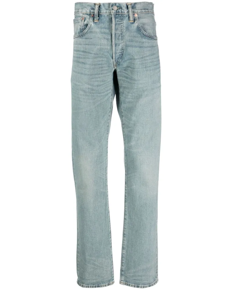 Ralph Lauren Gerade Jeans mit Logo-Patch - Blau Blau