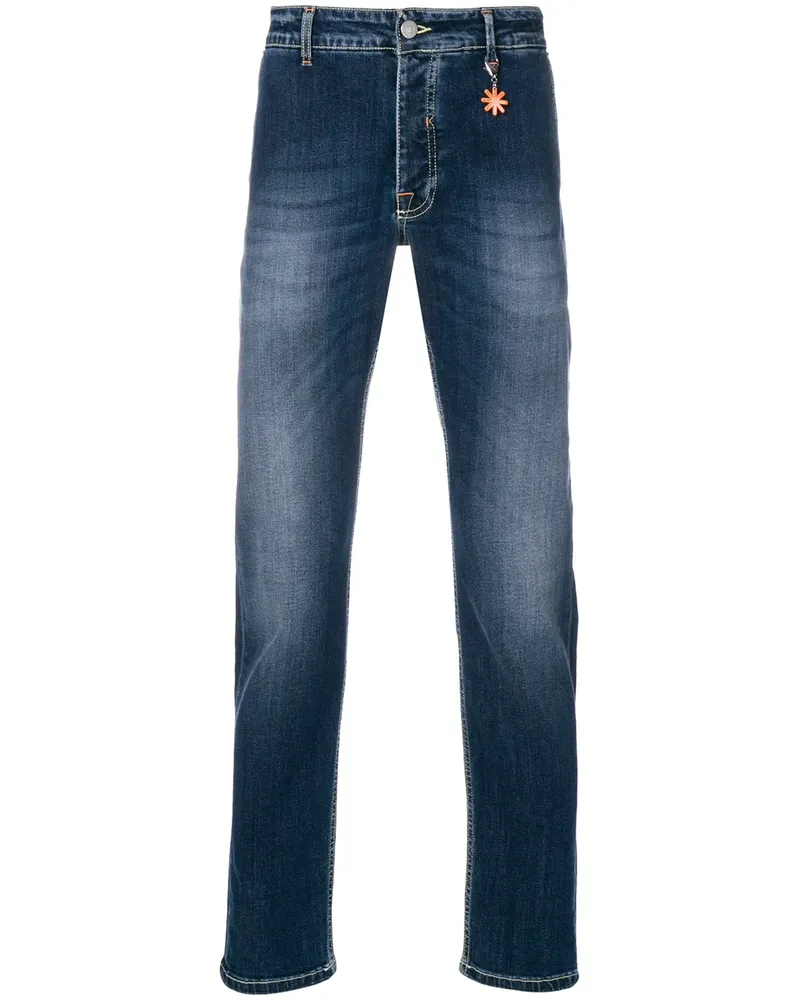 Manuel Ritz Schmale Jeans - Blau Blau