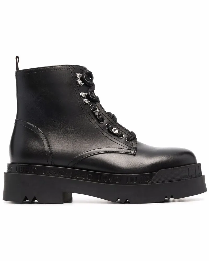 Liu Jo Stiefel mit Schnürung - Schwarz Schwarz