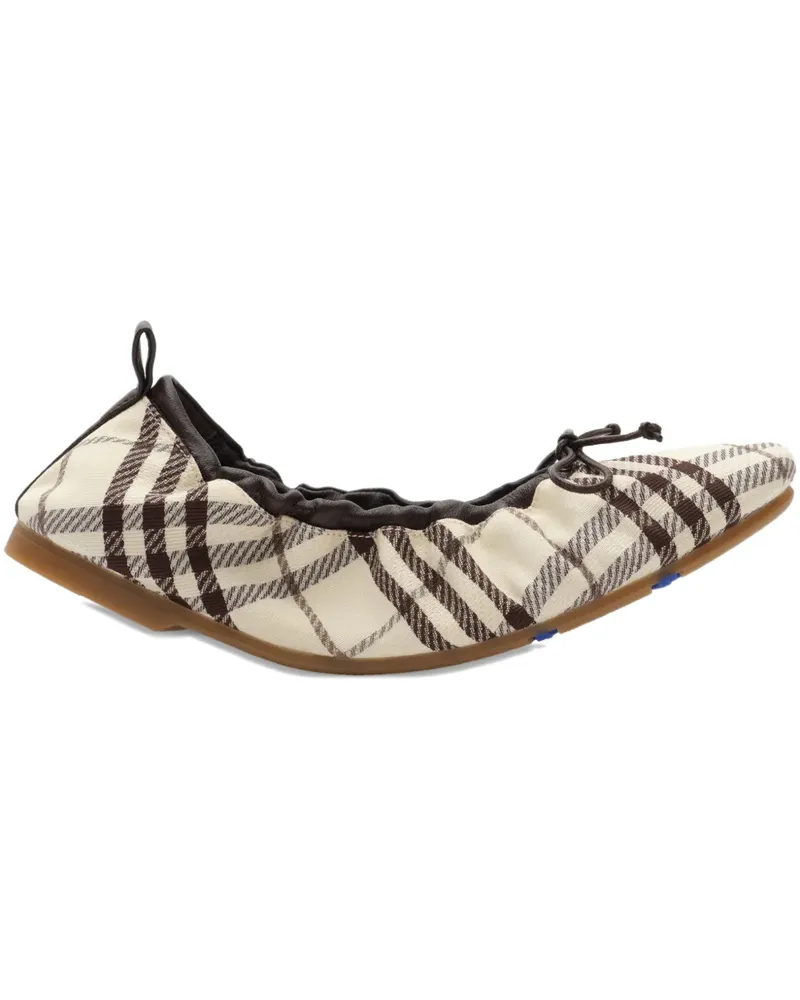 Burberry checked ballet flats - Nude Nude