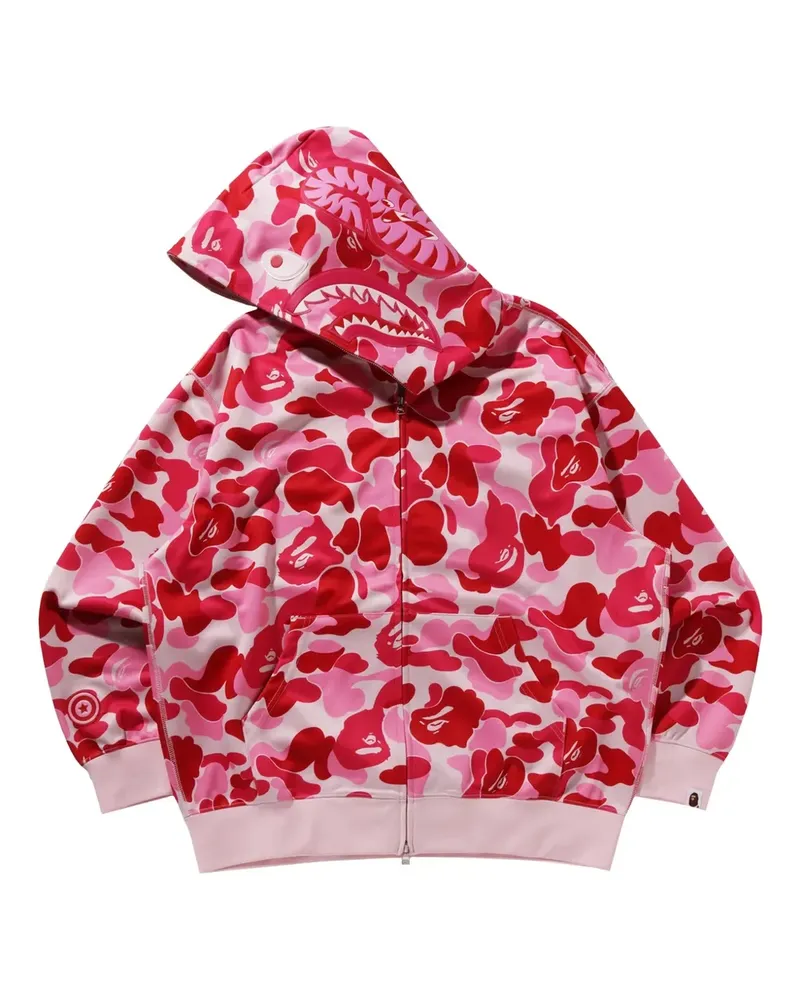BAPE Big ABC Camo Hai-Kopf-Kapuzenjacke - Rot Rot