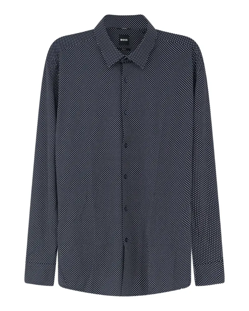 HUGO BOSS Gepunktetes Hemd - Blau Blau