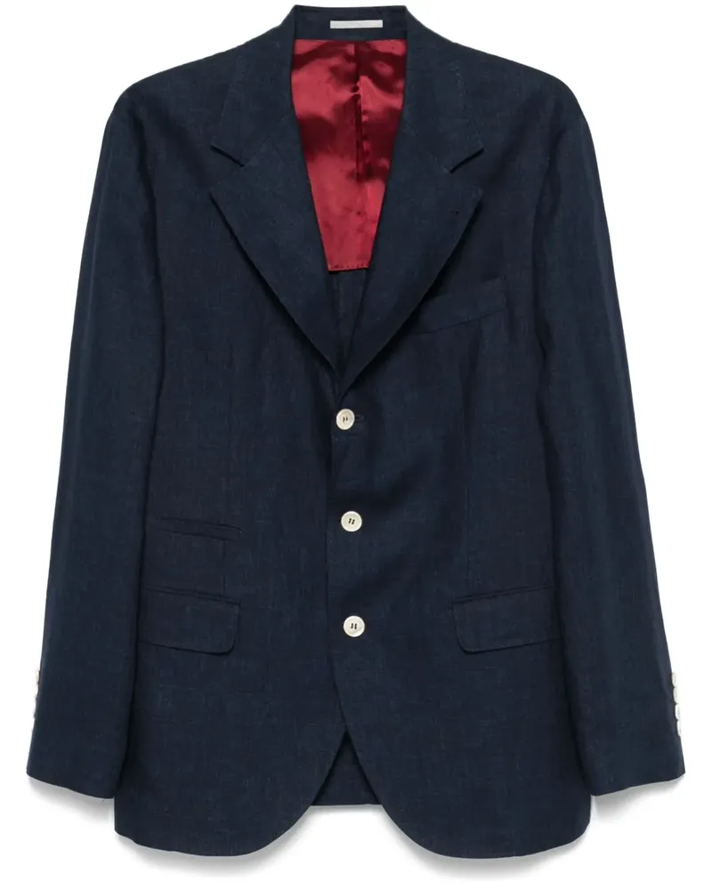 Brunello Cucinelli Sakko aus Leinen - Blau Blau