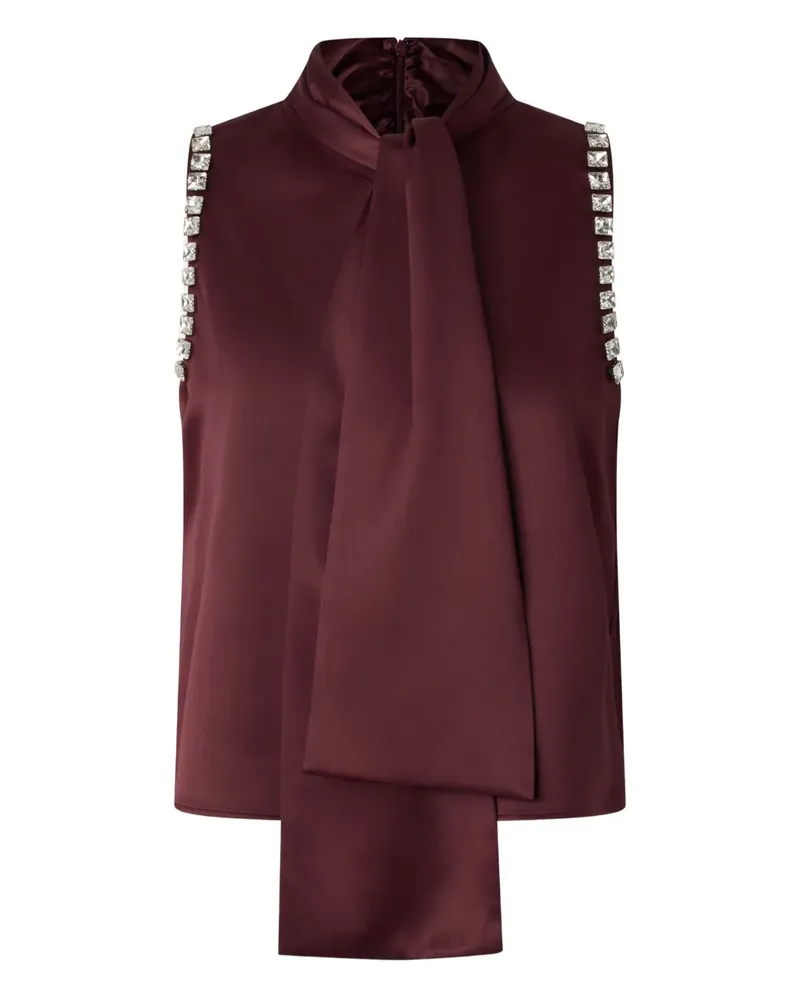 Pinko Bluse mit Schleifenkragen - Rot Rot