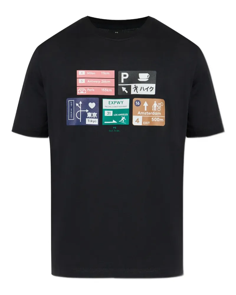 Paul Smith T-Shirt mit grafischem Print - Schwarz Schwarz